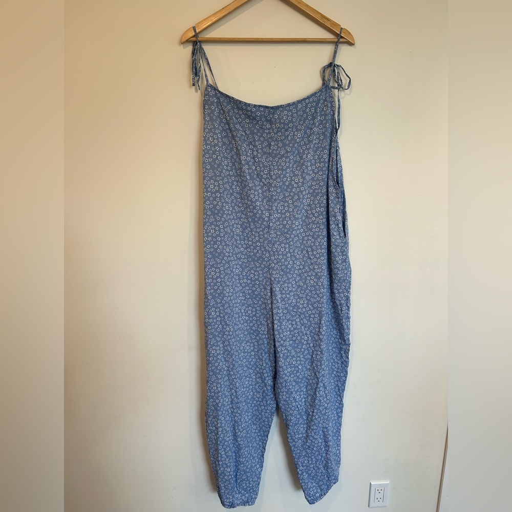Blue Floral Jumpsuit - Picture 7 of 7